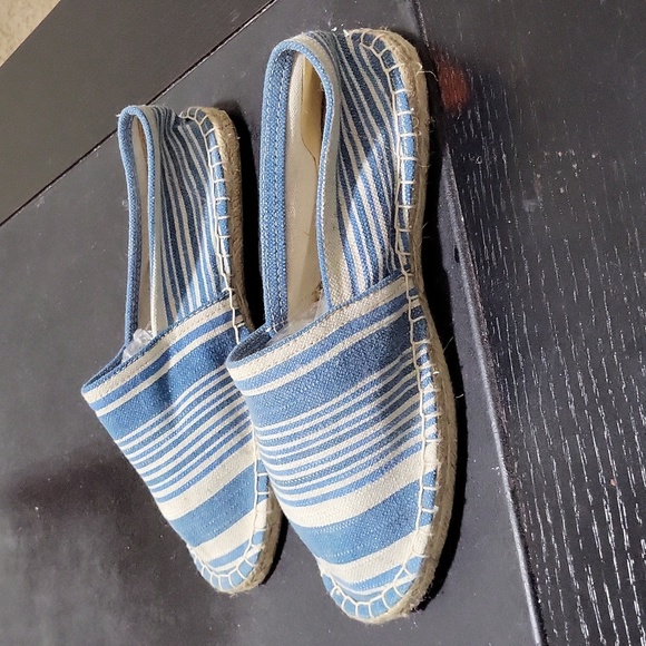 NEW Scotch & Soda Canvas Espadrilles in Blue & White Sz 7.5 (7 1/2) Flat Shoes - Picture 6 of 9